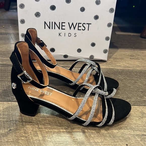 Authentic Nine West little girls bling heels sz 1.5 - Picture 4 of 11